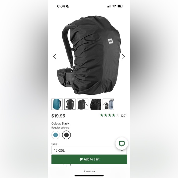 MEC Backpacking Pack Cover - Picture 3 of 3